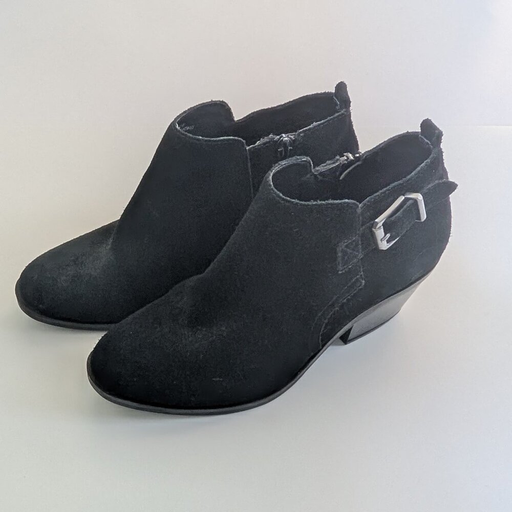 White Mountain Women's Ankle Boot Bootie Black Suede Size 6.5